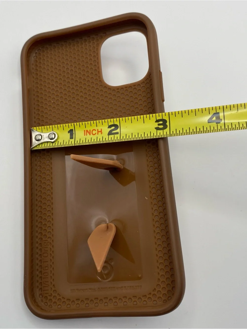 2 Loopy iPhone 11 Cases with Loop Strap - Brown and Blue plus speckled bag